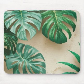 Tapis De Souris Mat de bureau pour feuilles tropicales