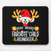 Tapis De Souris Matching Christmas Very Merry Favorite Child Reind (Devant)