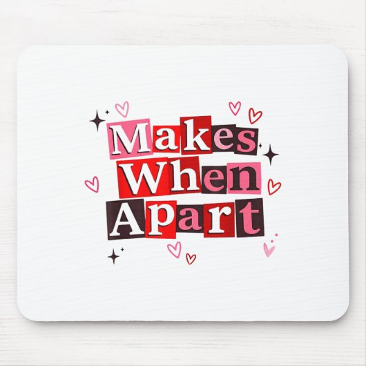 Tapis De Souris Matching Couple Makes When Apart Long Distance Rel (Devant)