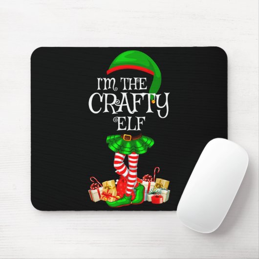 Tapis De Souris Matching Family Group I'm The Crafty Elf Christmas (Avec souris)