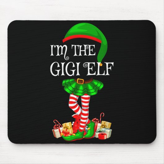 Tapis De Souris Matching Family Group I'm The Gigi Elf Christmas (Devant)