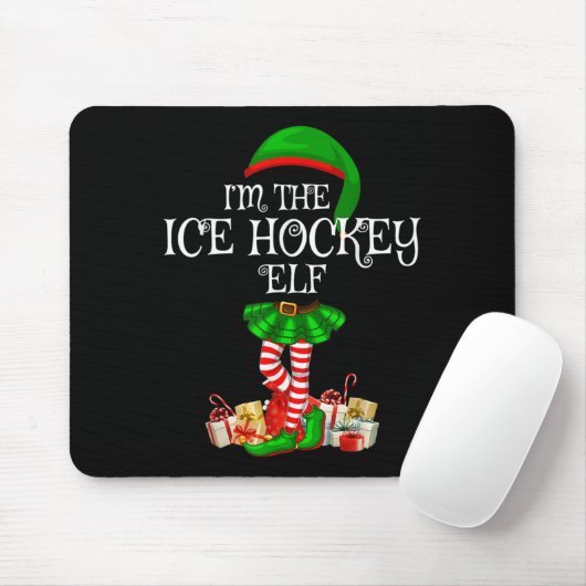 Tapis De Souris Matching Family Group I'm The Ice Hockey Elf Chris (Avec souris)