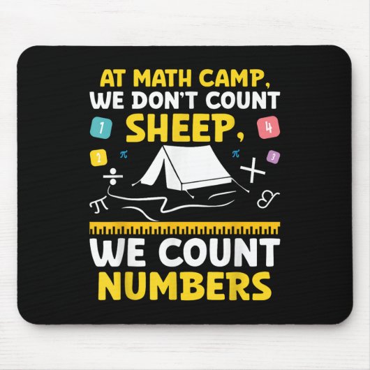 Tapis De Souris Math Camp Math Camper Mathematician Camping Mathem (Devant)