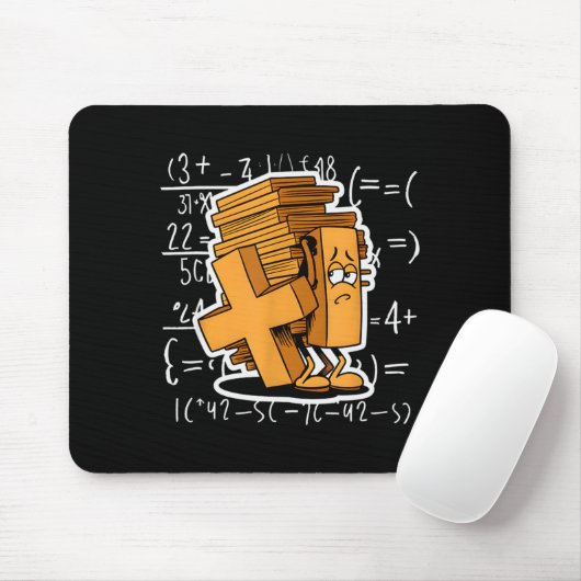 Tapis De Souris Math Overload Funny Equation Cartoon (Avec souris)