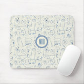 Tapis De Souris Math Physics Electronics Icons Pattern Personalize (Avec souris)