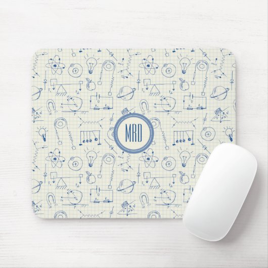 Tapis De Souris Math Physics Electronics Icons Pattern Personalize (Avec souris)