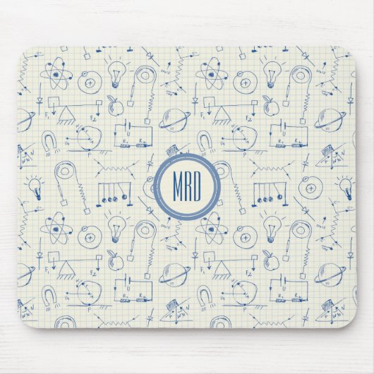 Tapis De Souris Math Physics Electronics Icons Pattern Personalize (Devant)