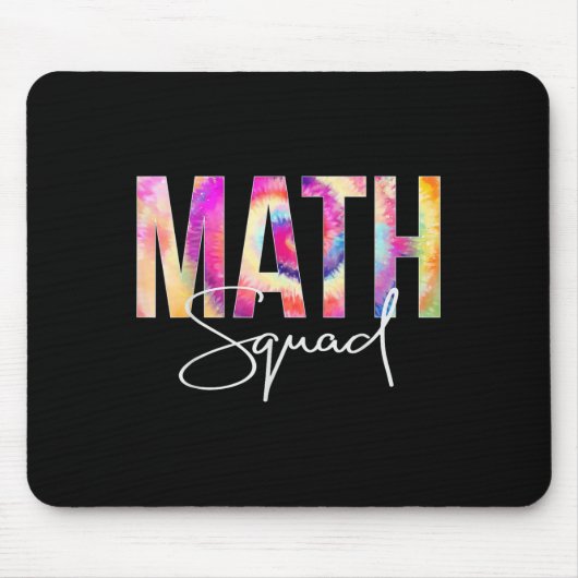Tapis De Souris Math Squad Tie Dye Back To School Women Appreciati (Devant)