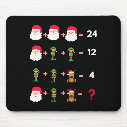 Tapis De Souris Math Teacher Christmas Shirt Quiz (Devant)