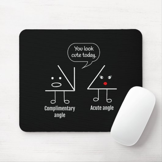 Tapis De Souris Math Teacher Tee - Complimentary Acute Angle  (Avec souris)