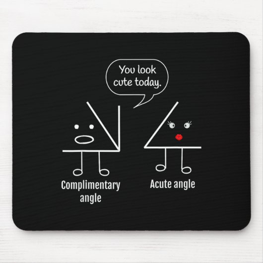 Tapis De Souris Math Teacher Tee - Complimentary Acute Angle  (Devant)