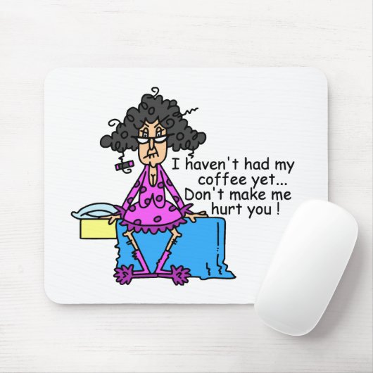 Tapis De Souris Matin Avant Humour Café (Avec souris)