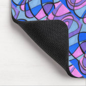 Tapis De Souris "Matin Cool" Tiled Abstract Design Mousepad (Coin)