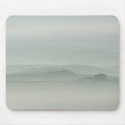 Tapis De Souris Matin en pastel en Toscane brumeuse (Devant)