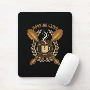 Tapis De Souris Matinée Broyeur   Emblème Vintage Rétro Amateur de