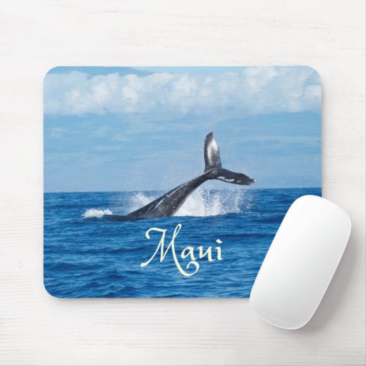 Tapis De Souris Maui Hawaii Ocean Whale Tail (Avec souris)