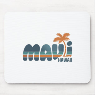 Tapis De Souris Maui Hawaii Vintage Surf Plage Surf 70's Rétro 