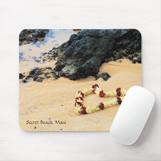 Tapis De Souris Maui Lei sur la plage secrète (Avec souris)