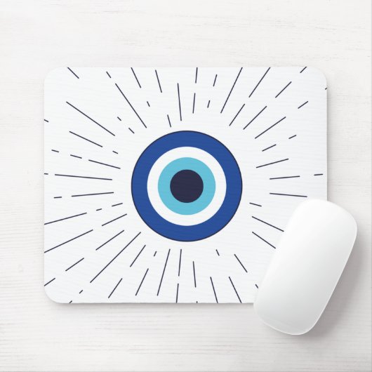 Tapis De Souris mauvais œil (bleu) (Avec souris)