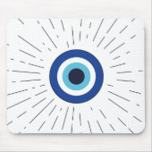 Tapis De Souris mauvais œil (bleu) (Devant)