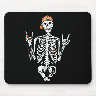 Tapis De Souris Mauvais Skeleton Roche main été Halloween femmes c