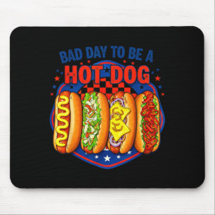 Tapis De Souris Mauvaise journée pour être un hot dog - amateur de