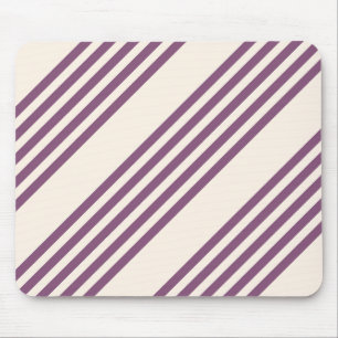 Tapis De Souris Mauve violet beige cinq bandes motif