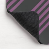 Tapis De Souris Mauve violet et charbon de bois cinq bandes motif (Coin)