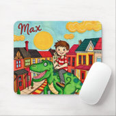 Tapis De Souris MAX ~ Embarquer un Dinosaure ! ~ Mousepad (Avec souris)