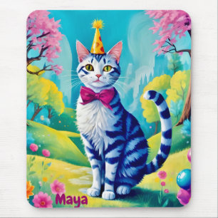 Tapis De Souris MAYA ~ Chat D'ANNIVERSAIRE ~ Mignonne! ~ Mousepad