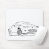 Tapis De Souris Maz MX5 Miata gen3 (Avec souris)