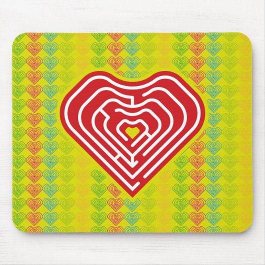 TAPIS DE SOURIS MAZE LOVE HEART BY MASANSER PIXELAT (Devant)