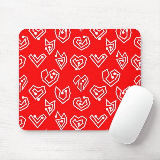 Tapis De Souris Mazes de la Saint Valentin blanche (Avec souris)