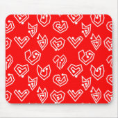 Tapis De Souris Mazes de la Saint Valentin blanche (Devant)