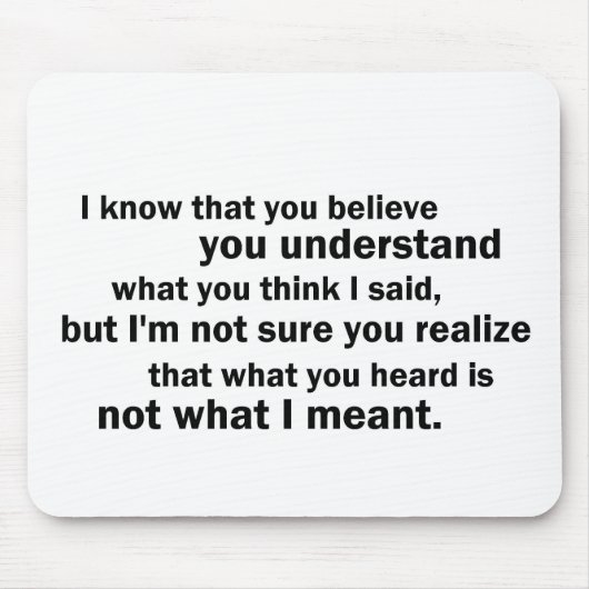Tapis De Souris McCloskey sur la compréhension (Devant)