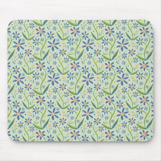Tapis De Souris Meadow | Dancing Watercolor Daisies (Devant)