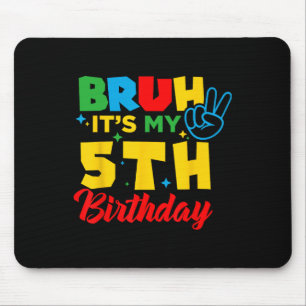 Tapis De Souris Mec j'ai 5 ans C'est mon 5ème anniversaire Cinq 5a