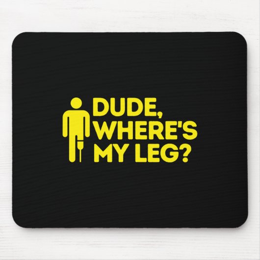 Tapis De Souris Mec où est My Leg Amputee Handenes (Devant)