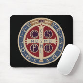 Tapis De Souris Médaille Mousepad de St Benoît (Avec souris)