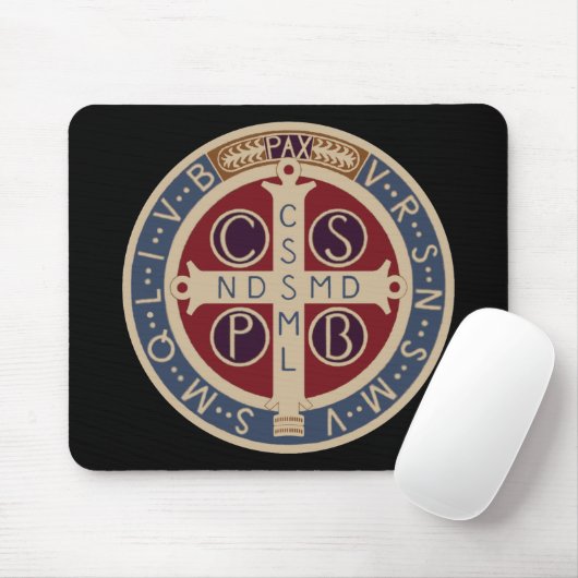 Tapis De Souris Médaille Mousepad de St Benoît (Avec souris)