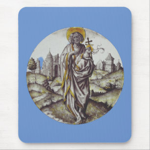 Tapis De Souris Médaillon avec saint Jean-Baptiste