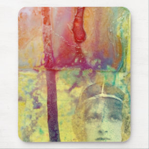 Tapis De Souris Médias mixtes collage vintage dame