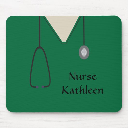Tapis De Souris Médicale Scrubs Uniforme Vert (Devant)