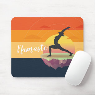 Tapis De Souris Méditation de l'instructeur de yoga Pose Sun Flyin