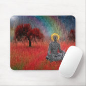 Tapis De Souris Méditation en paysage surréel (Avec souris)