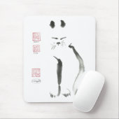 Tapis De Souris Méditation Zen Cat - Sumi-e [peinture à l'encre] (Avec souris)
