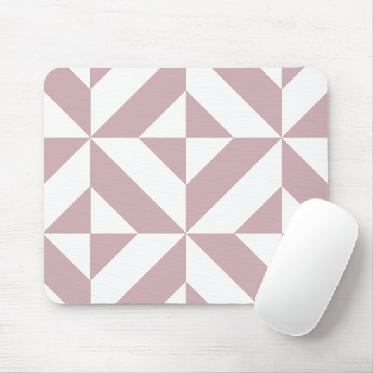 Tapis De Souris Medium Mauve Geometric Deco Cube Pattern (Avec souris)