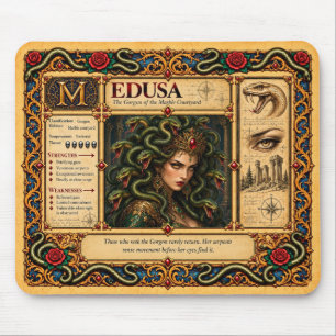 Tapis De Souris Medusa, Art du Bestiaire Médiéval