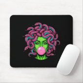 Tapis De Souris Medusa Blowing Bubblegum P Art Mythology Design  (Avec souris)