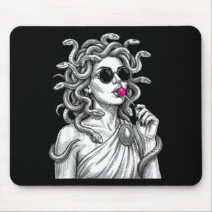 Tapis De Souris Medusa lunettes de soleil sucette serpent grec vin